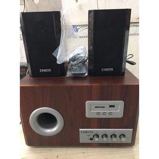 Loa vi tính Bluetooth Enkor S2850 Nâu - 2.1 - HÀNG TRƯNG BÀY - KHÔNG CÓ REMOTE